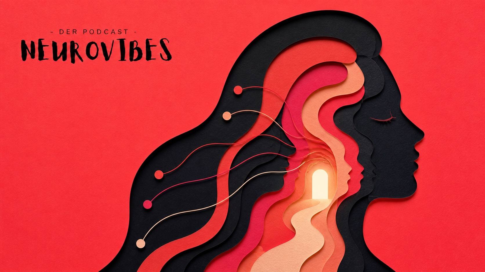NeuroVibes #5 – vielstimmige Figur mit leuchtendem Weg in die eigene innere Welt